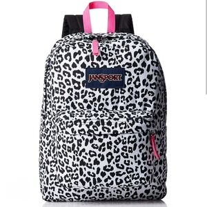 JanSport Kids Backpack - Black and Pink Leopard
